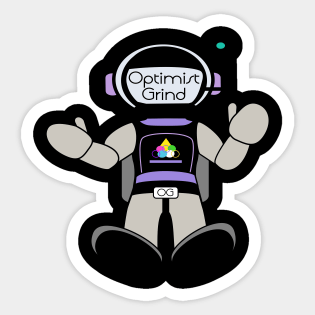 Moon Man Sticker by OptimistGrind